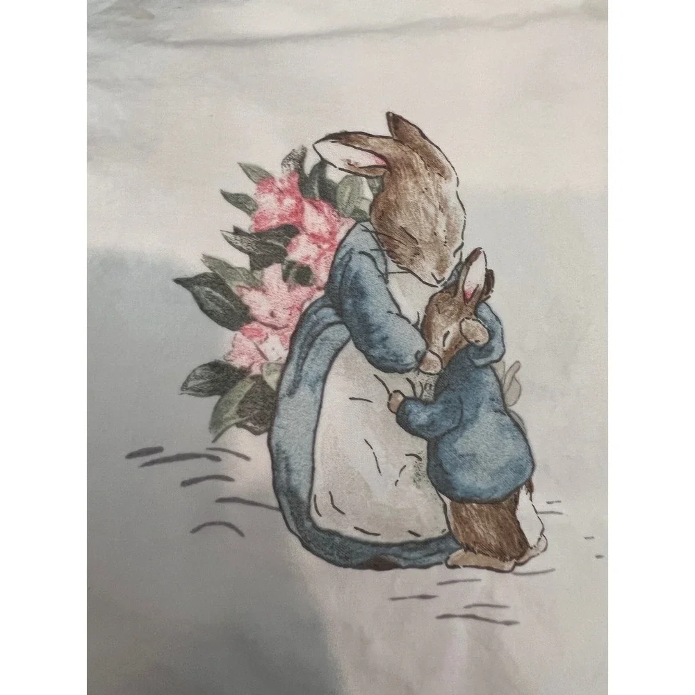 Pottery Barn Kids Beatrix Potter Peter Rabbit Organic Cotton Crib Fitted Sheet - Picture 1 of 5